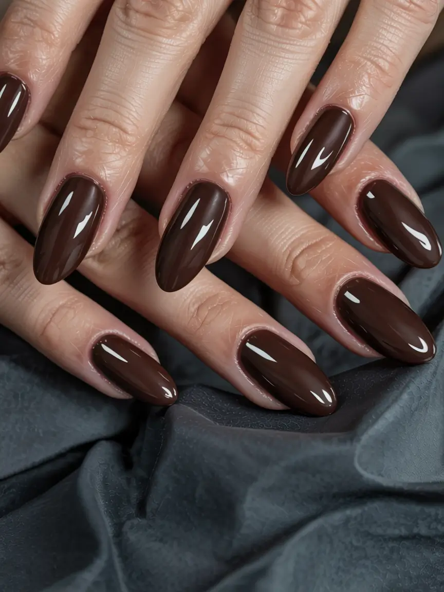simple fall nails inspo 2025 Bittersweet Mocha