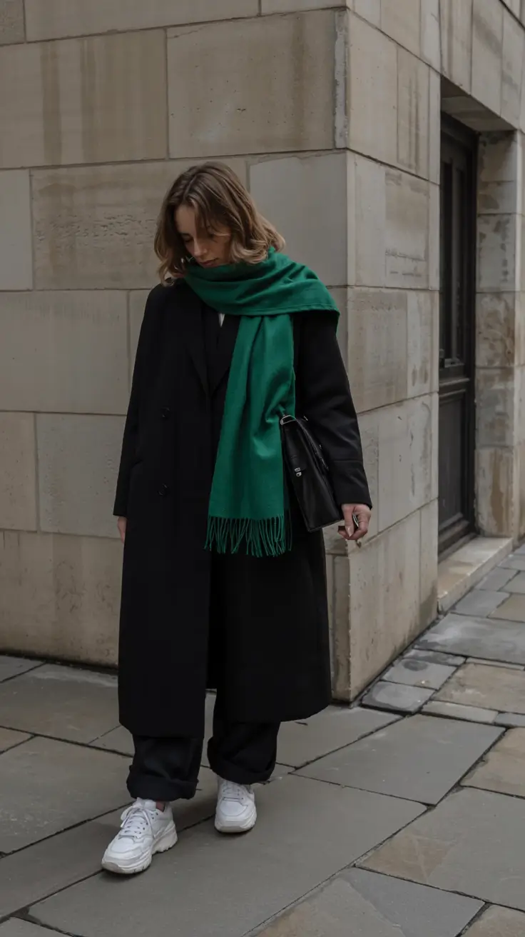 trendy nyc fall outfits - fashion ideas 2025+Dark Neutrals with a Bold Pop