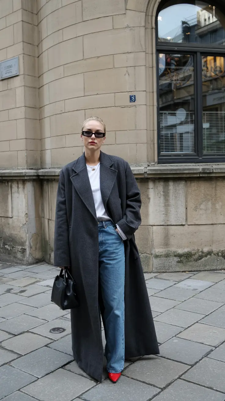 trendy nyc fall outfits - fashion ideas 2025+Denim Days Meet Power Coats