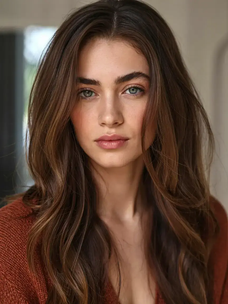 warm fall hair color ideas 2025 Classic Auburn Waves