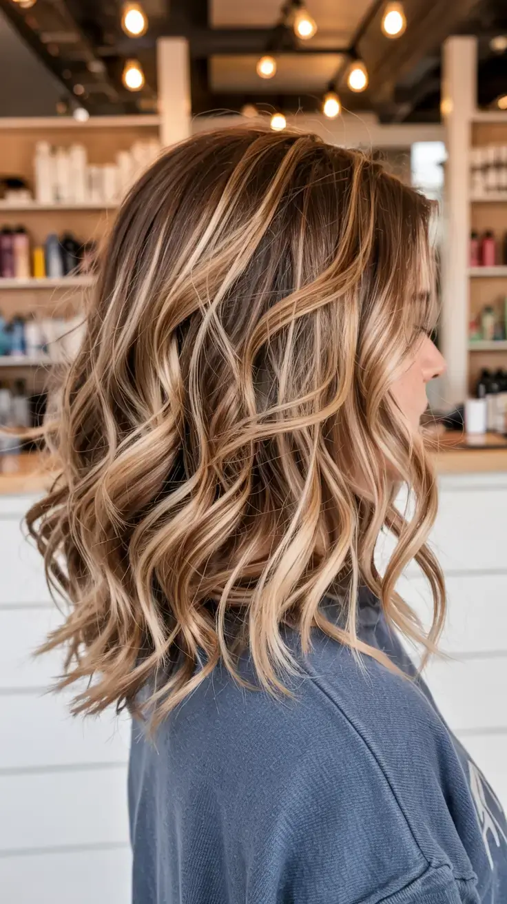 warm fall hair color ideas 2025+Butterscotch Blonde Lob