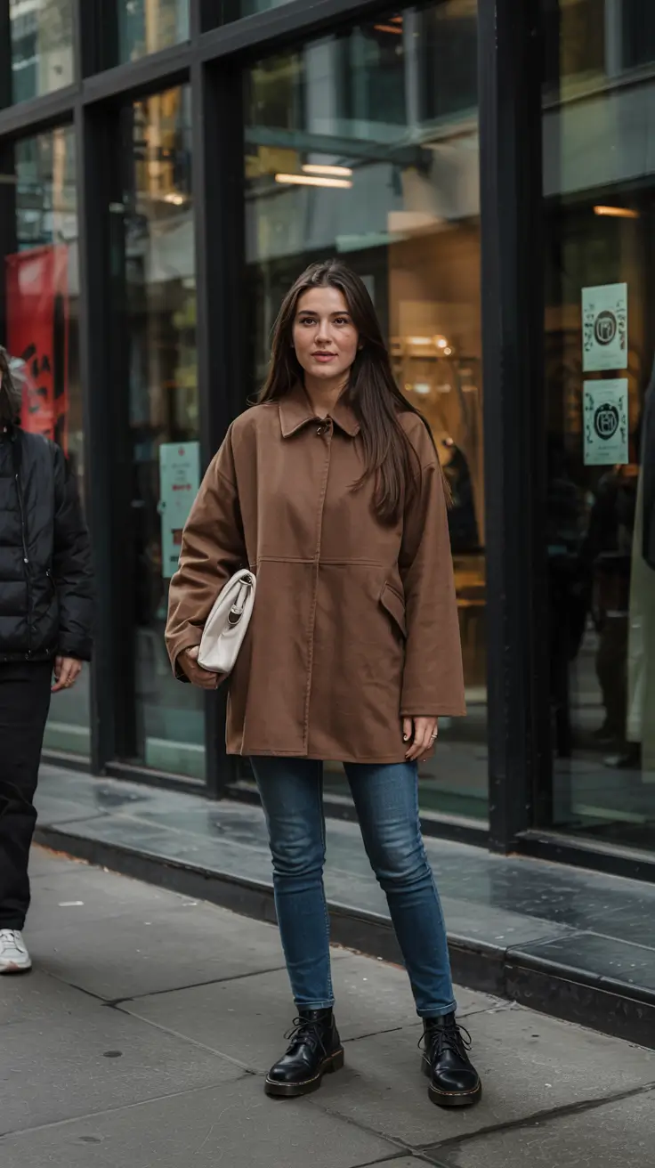 warm fall outfits ideas 2025+Urban Cool with a Workwear Edge