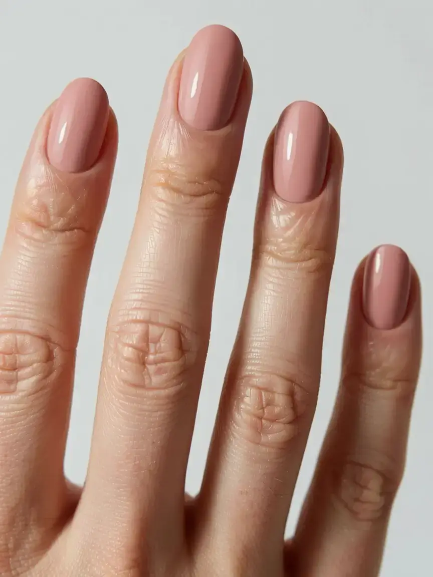 autumn nails color 2025 Soft Rose Nude