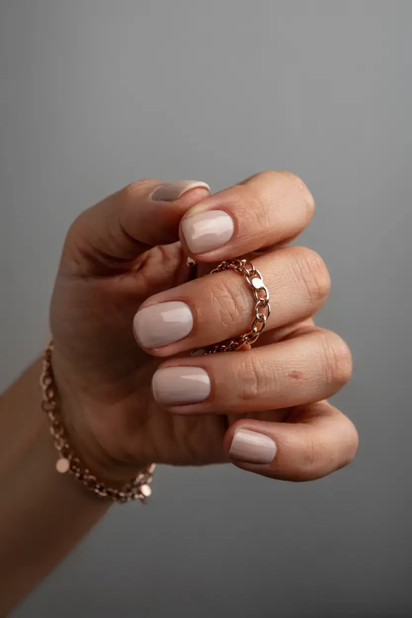 autumn nails color 2025 Soft Cashmere Nude