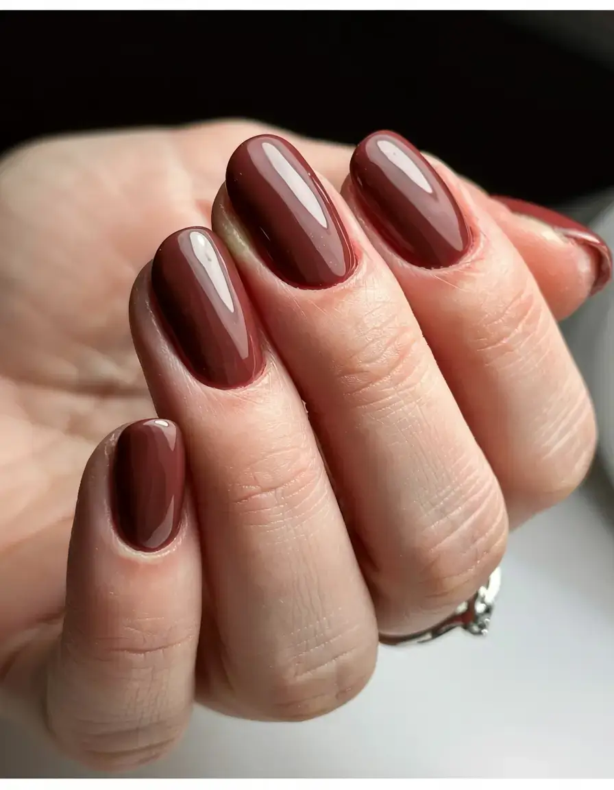 autumn nails color 2025 Dark Berry Velvet