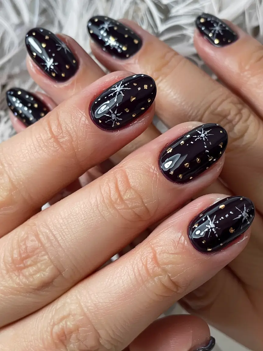 black fall nails 2025 Constellation Spark