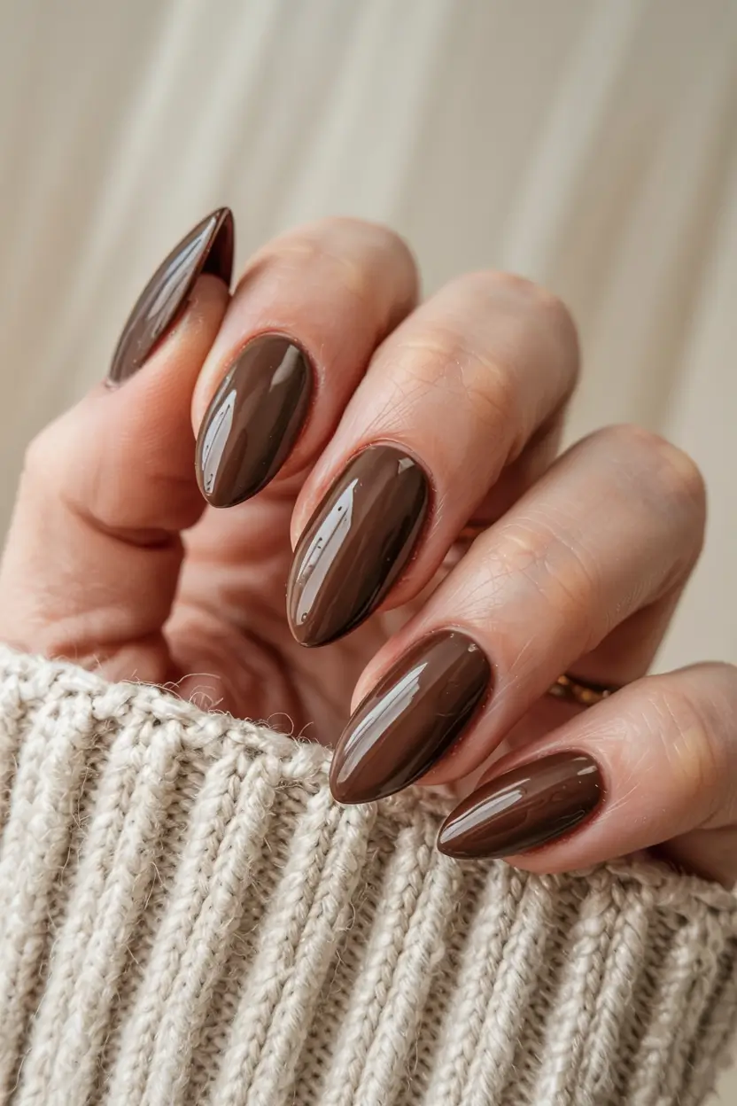 brown fall nails 2025 Deep Mocha Sophistication