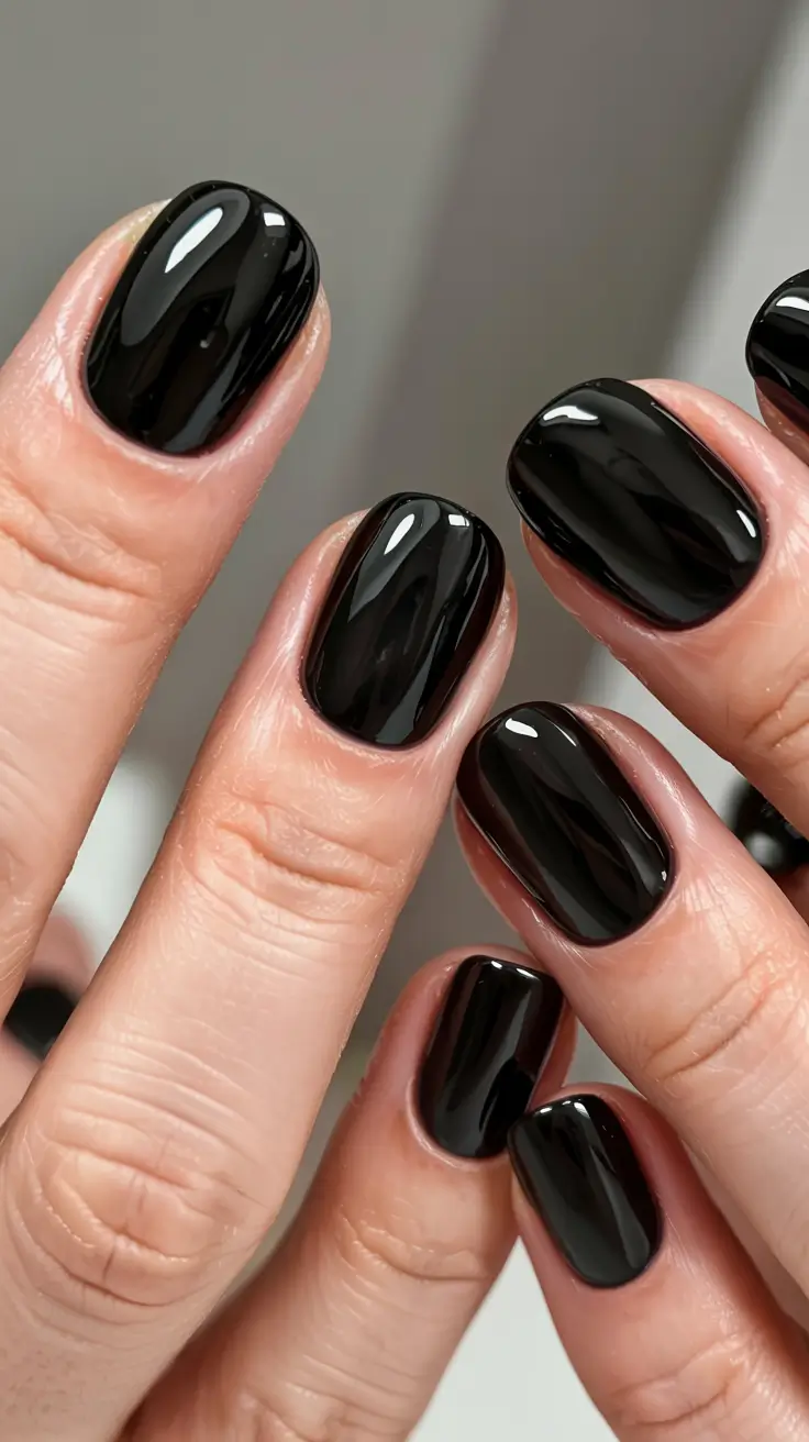 dark fall nails 2025 Inky Perfection