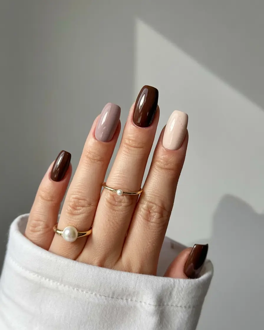 dark fall nails 2025 Neapolitan Neutrals