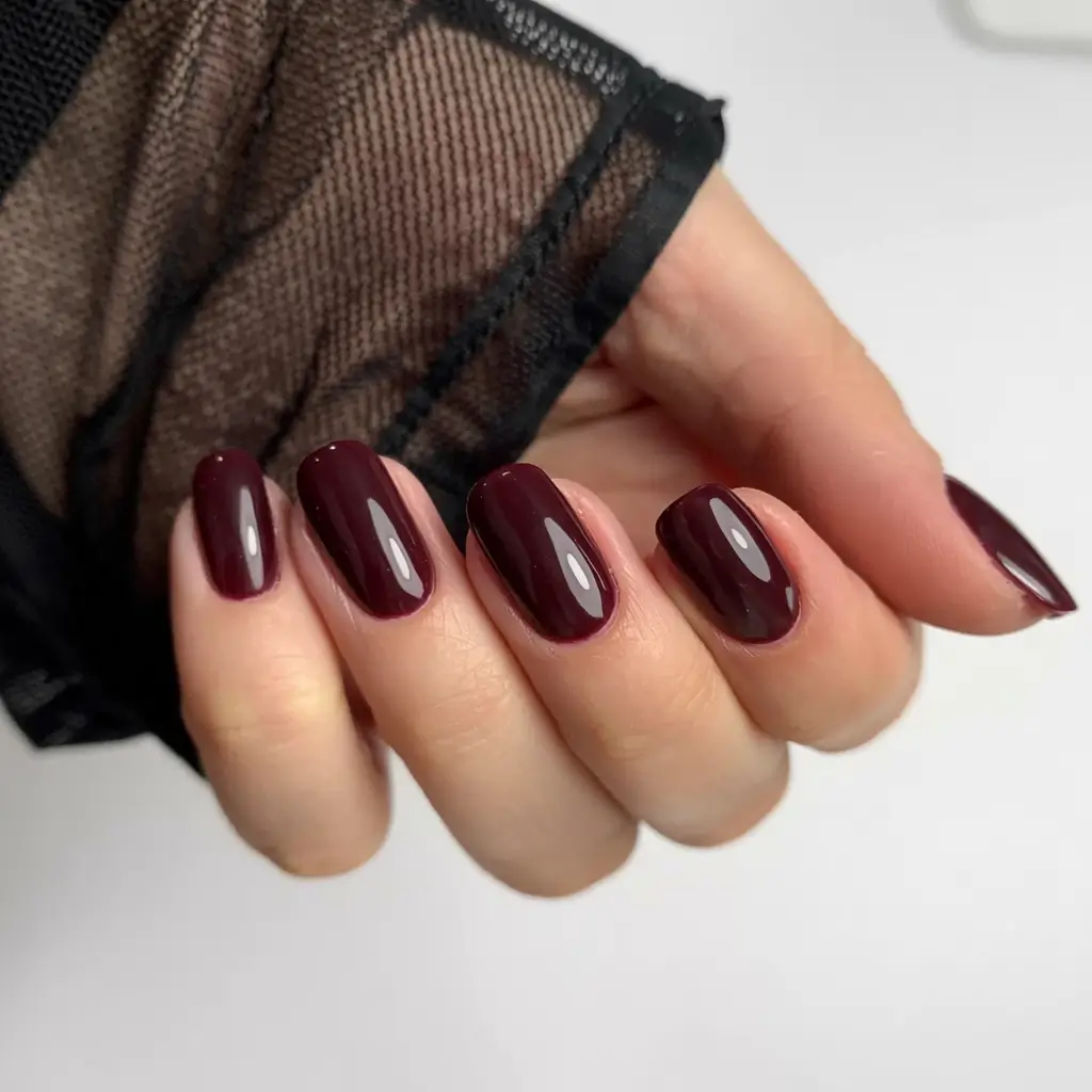 dark fall nails 2025 Velvet Burgundy