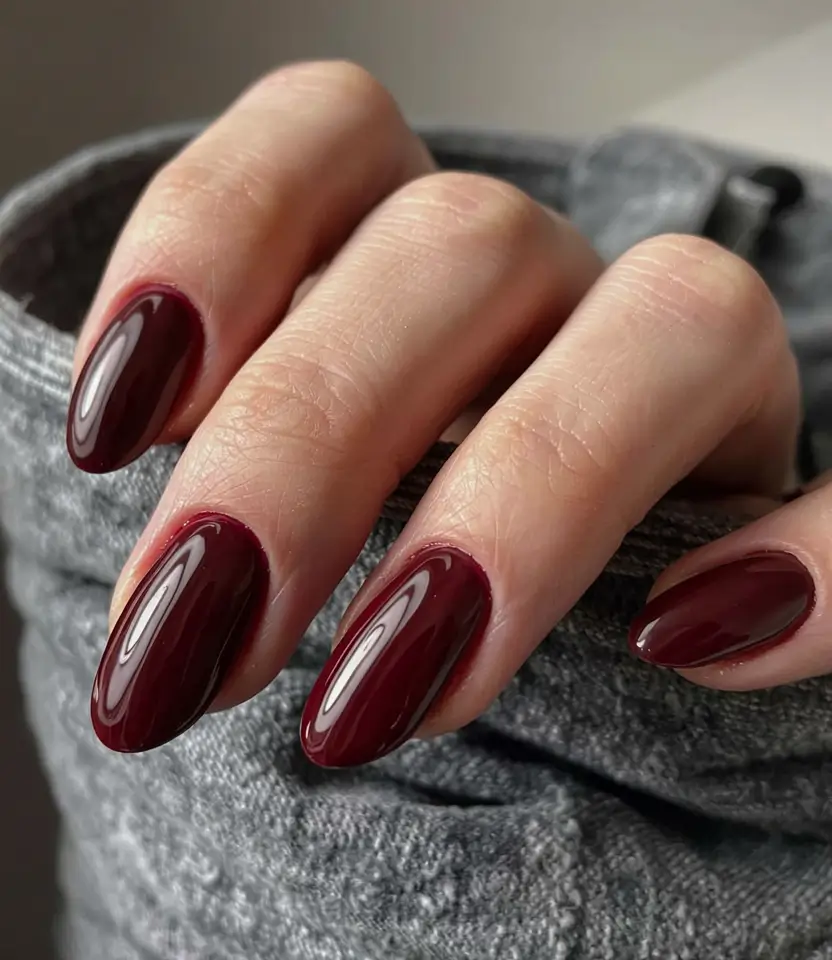 dark fall nails 2025 Merlot Glass