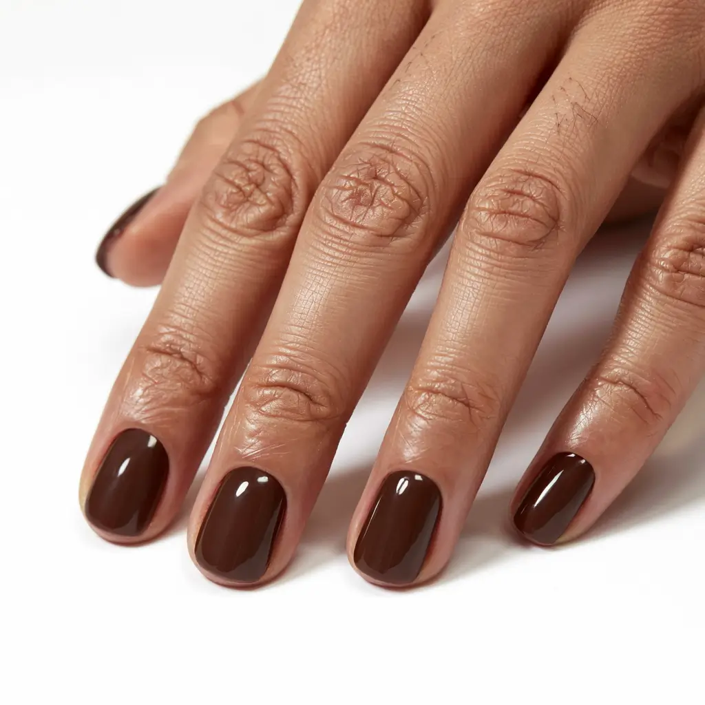 dark fall nails 2025 Chocolate Sophistication