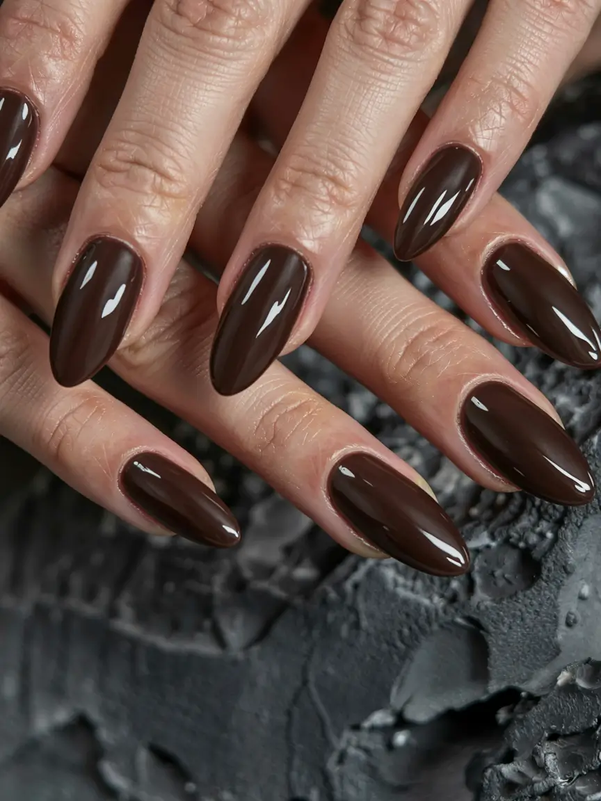 dark fall nails 2025 Bittersweet Chocolate