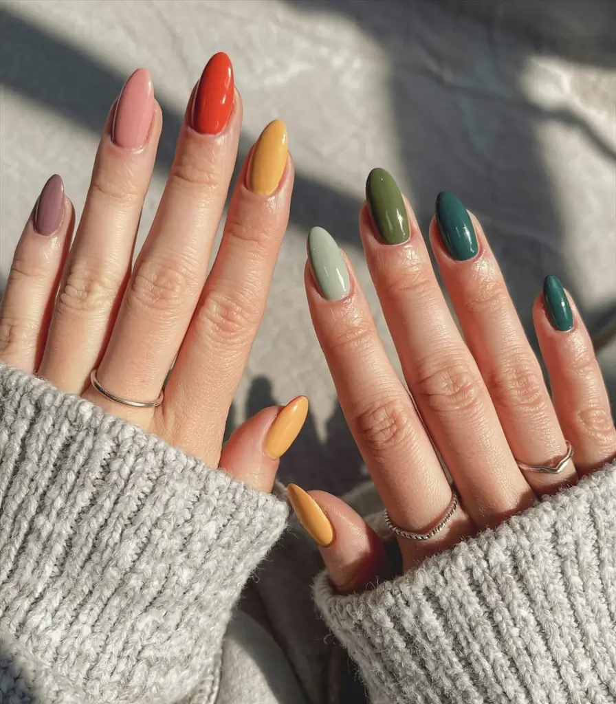 easy fall nails 2025 Rainbow Harvest