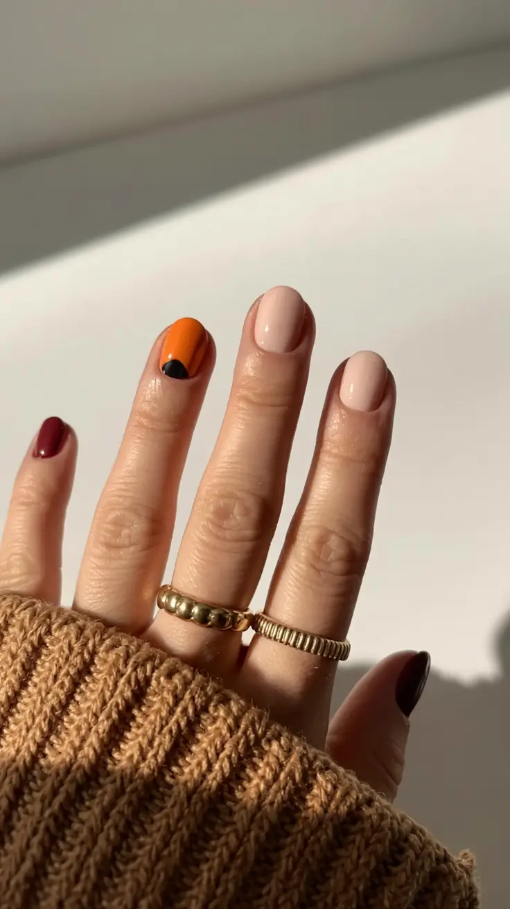 easy fall nails 2025 Autumn Minimalism