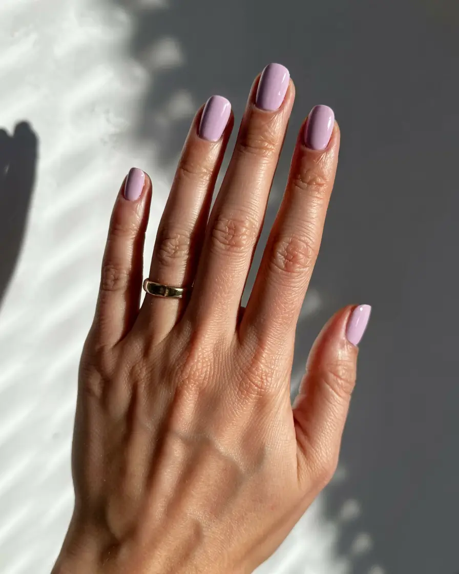 fall 2025 nail color ideas for women over 40 Lavender Daylight