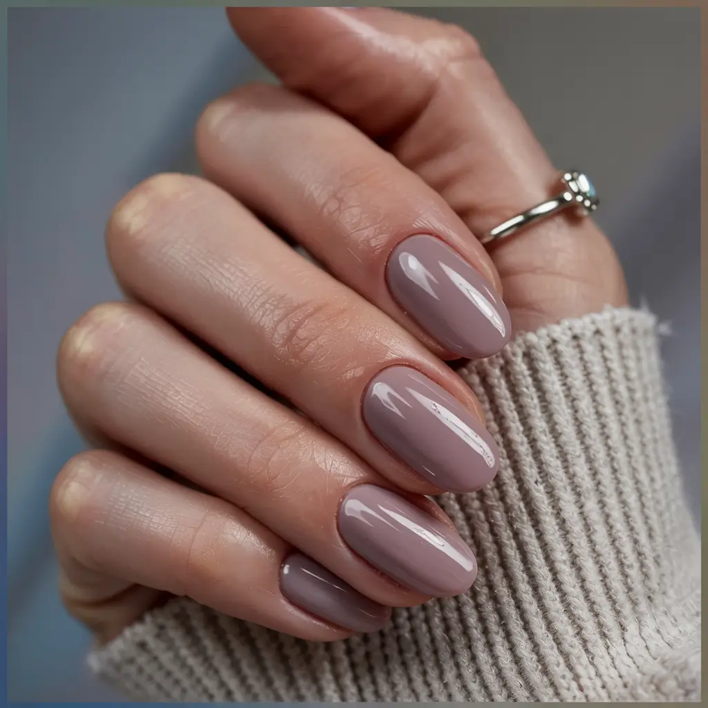 fall 2025 nail color ideas for women over 40 Taupe Cashmere Comfort