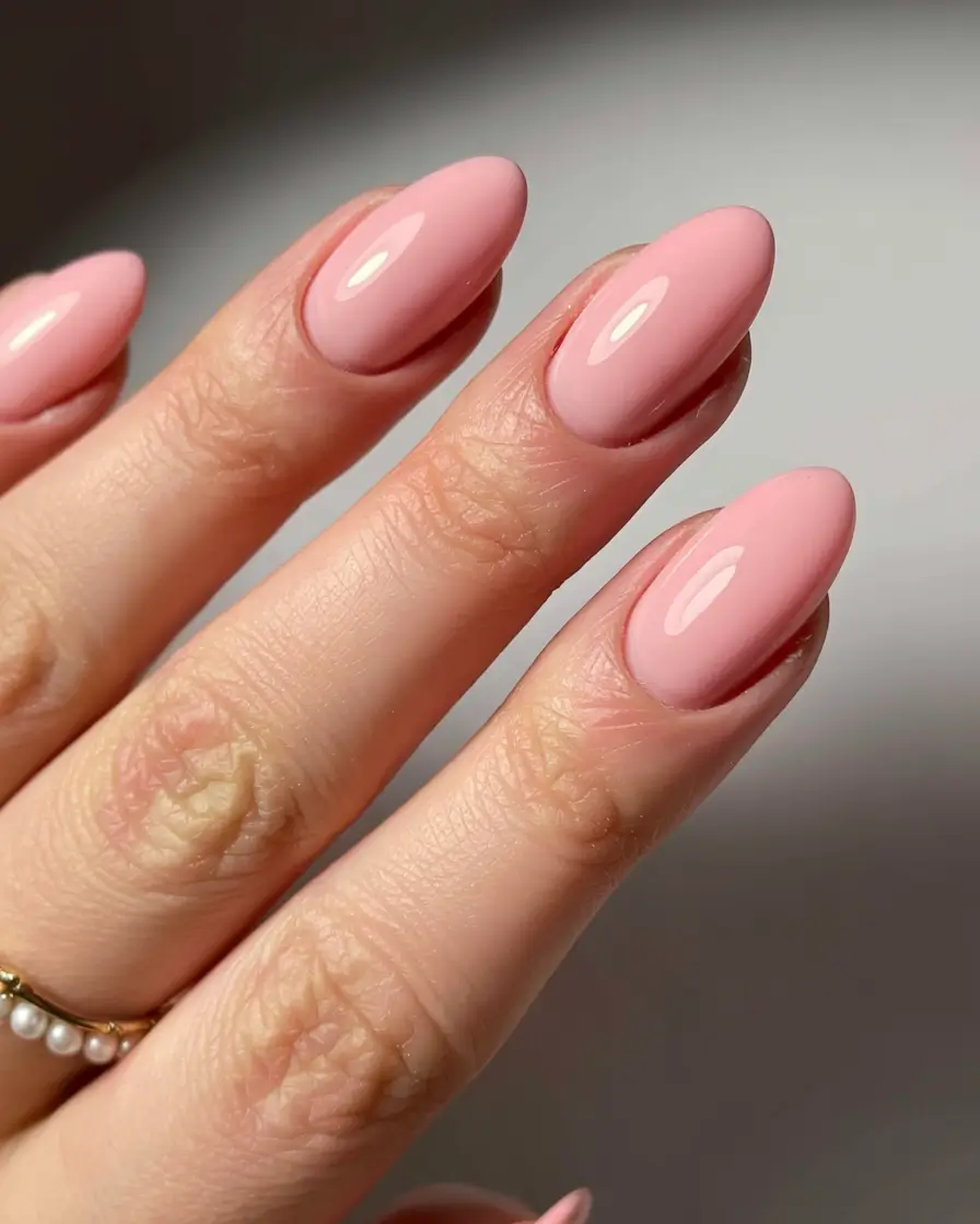 fall 2025 nail color ideas for women over 40 Soft Petal Pink