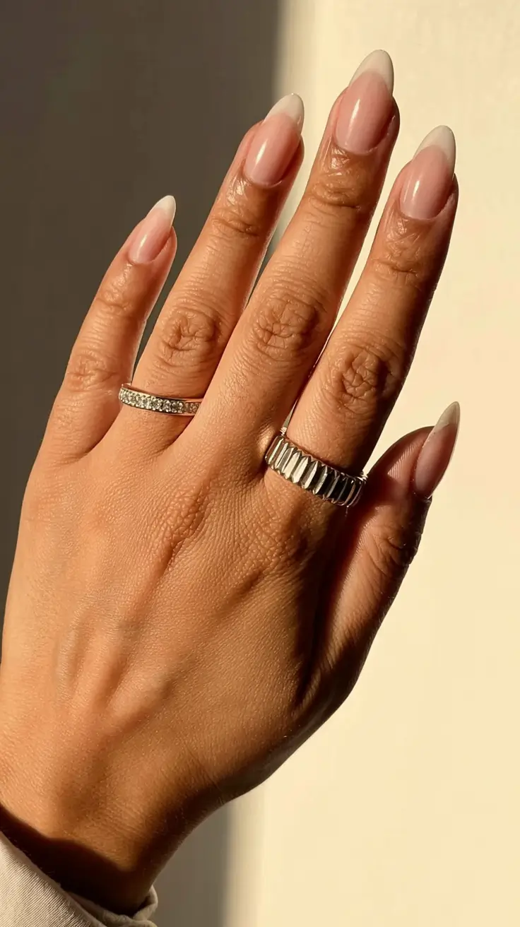 fall 2025 nail color ideas for women over 40 Classic French Revival