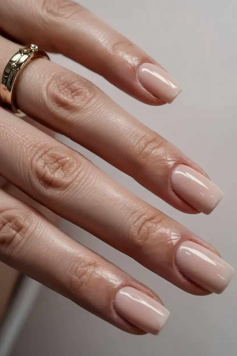 fall 2025 nail color ideas for women over 40 Soft Nude Neutrality