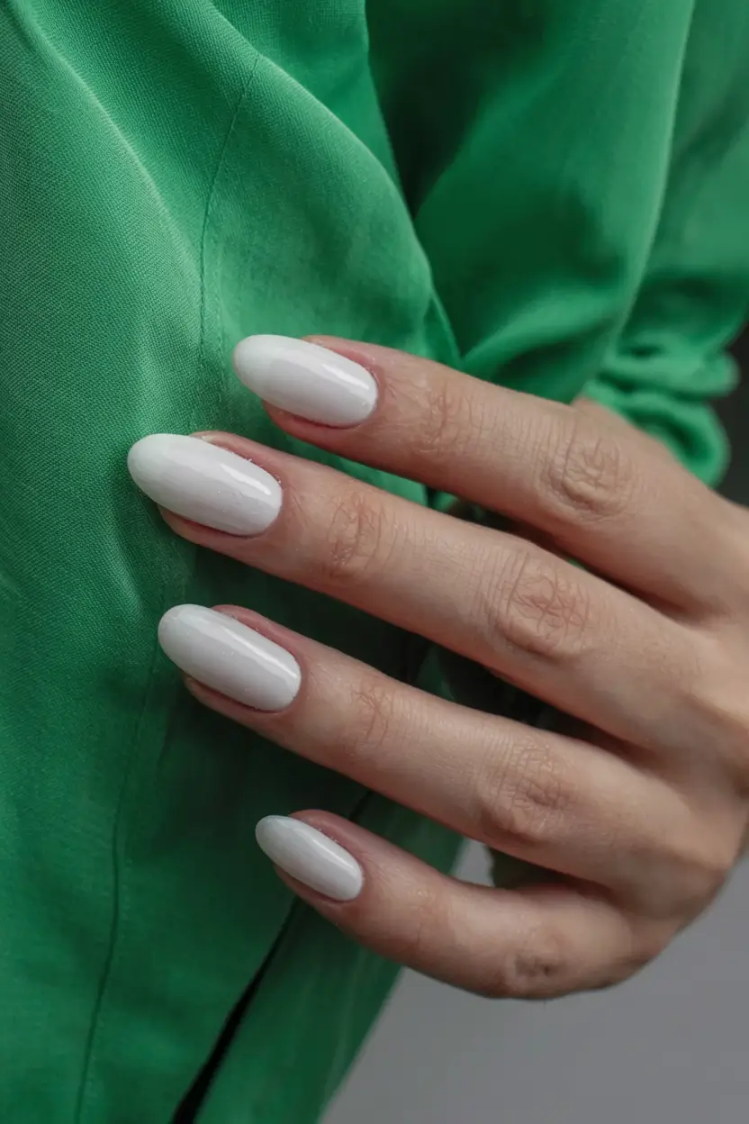 fall 2025 nail color ideas for women over 60 Elegant White Opal