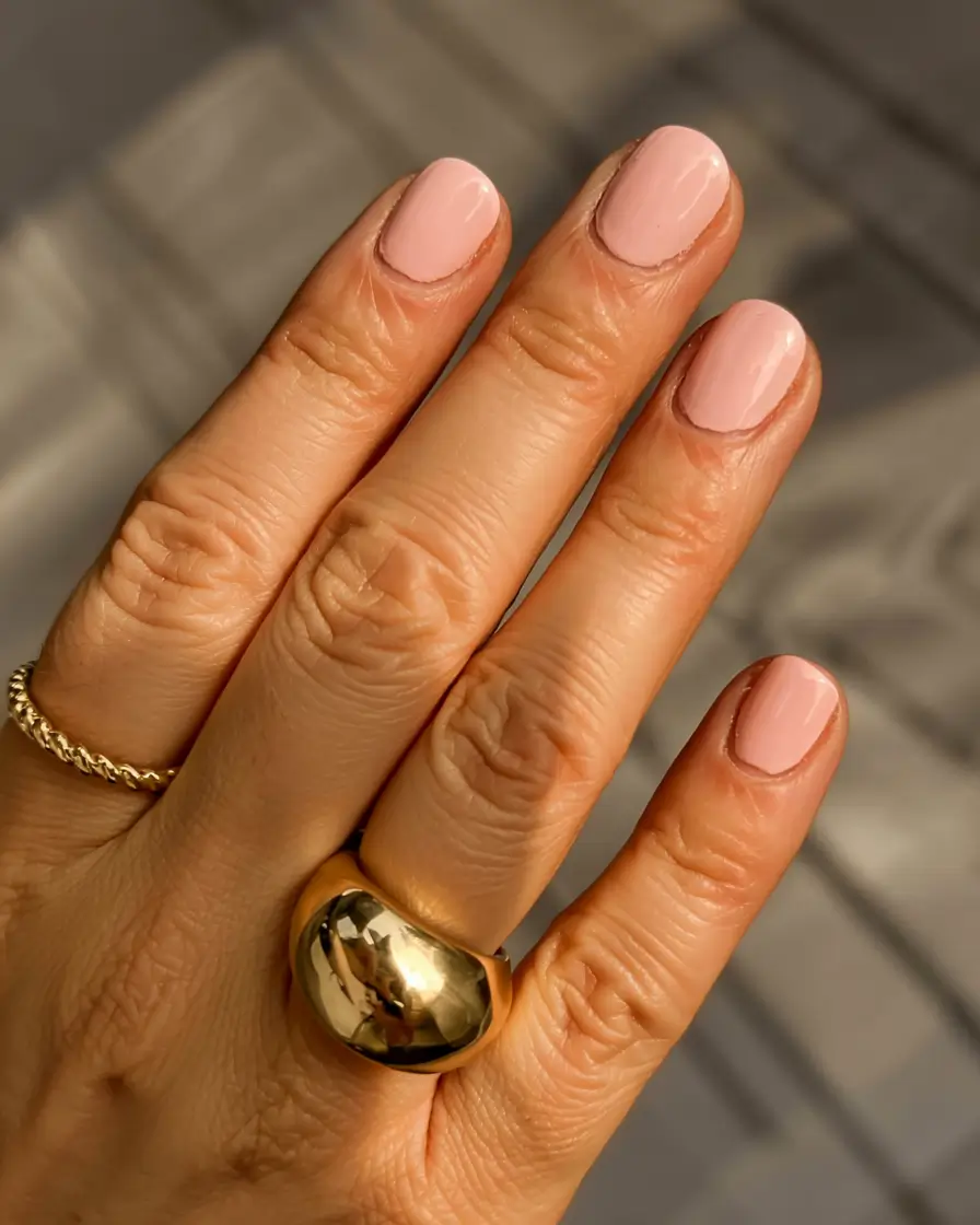 fall 2025 nail color ideas for women over 60 Soft Pastel Pink Serenity