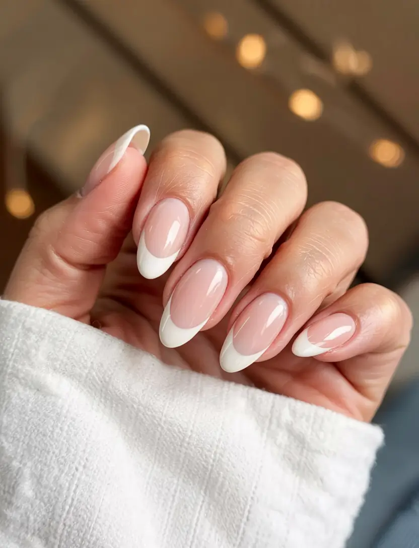 fall almond nails 2025 Clean Classic French