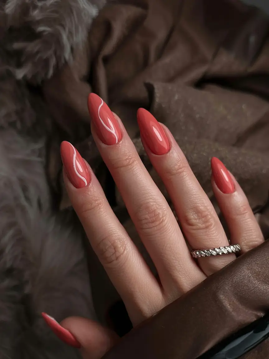 fall almond nails 2025 Terracotta Warmth
