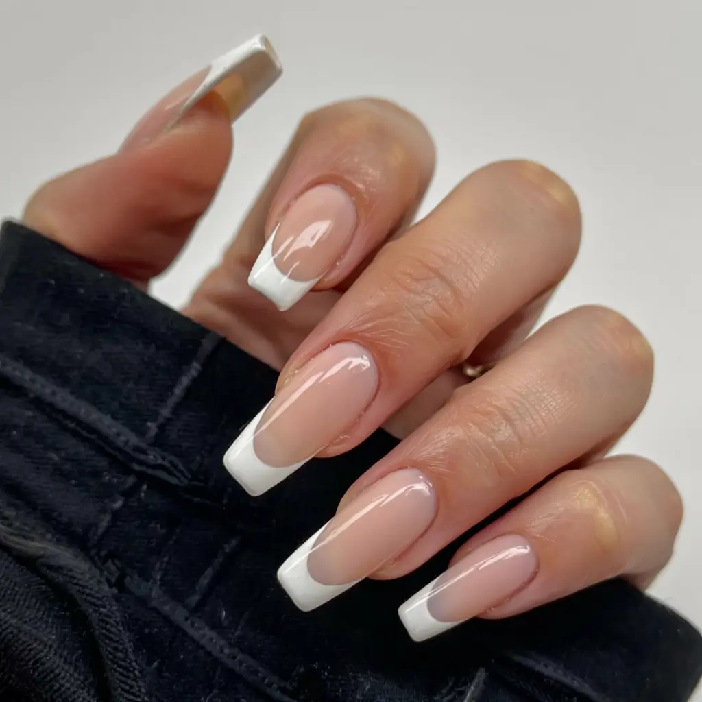 fall ballerina nails 2025 Modern French Elegance