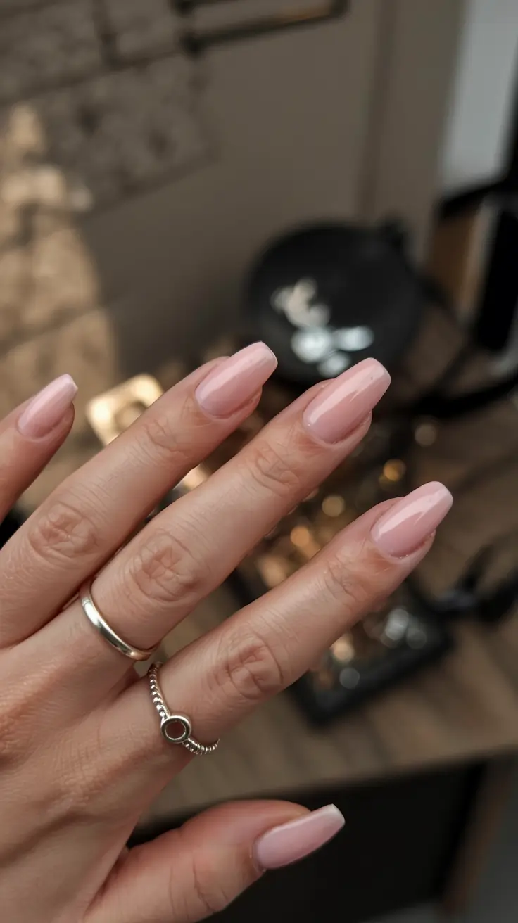 fall ballerina nails 2025 Petal-Soft Neutral Perfection