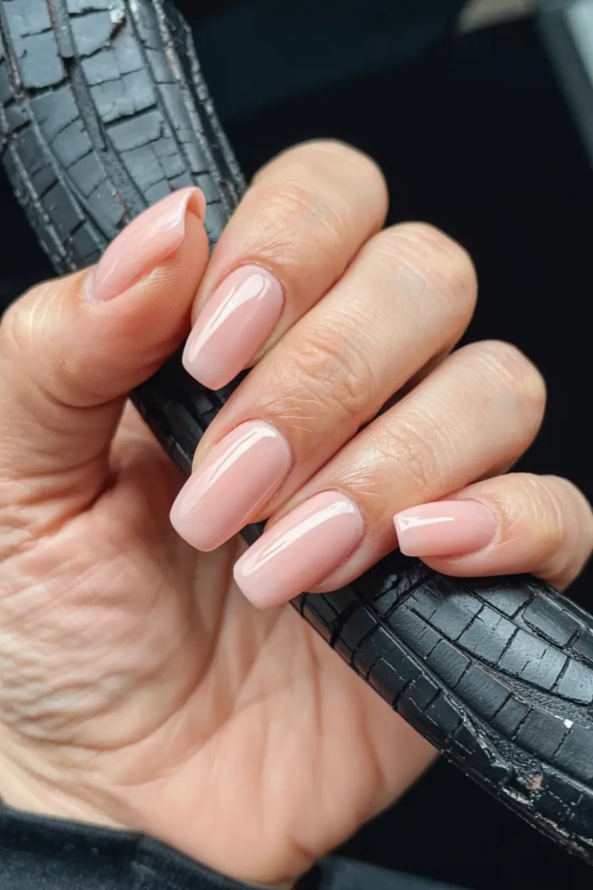 fall ballerina nails 2025 Everyday Blush Sheer
