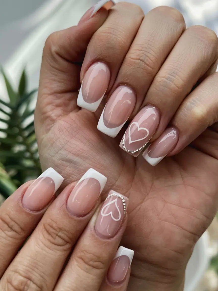 fall coffin nail ideas 2025 Sweetheart French