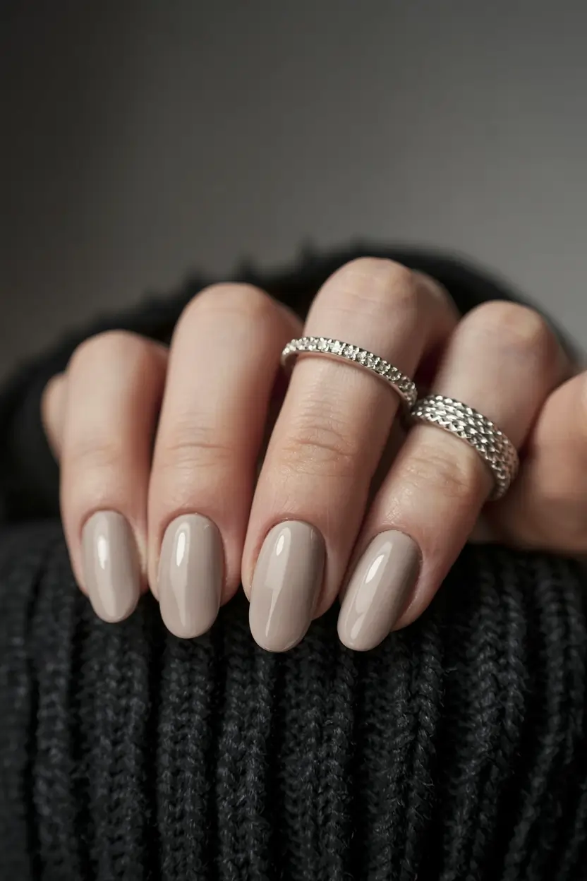 fall colors for nails 2025 Minimalist Cream Elegance