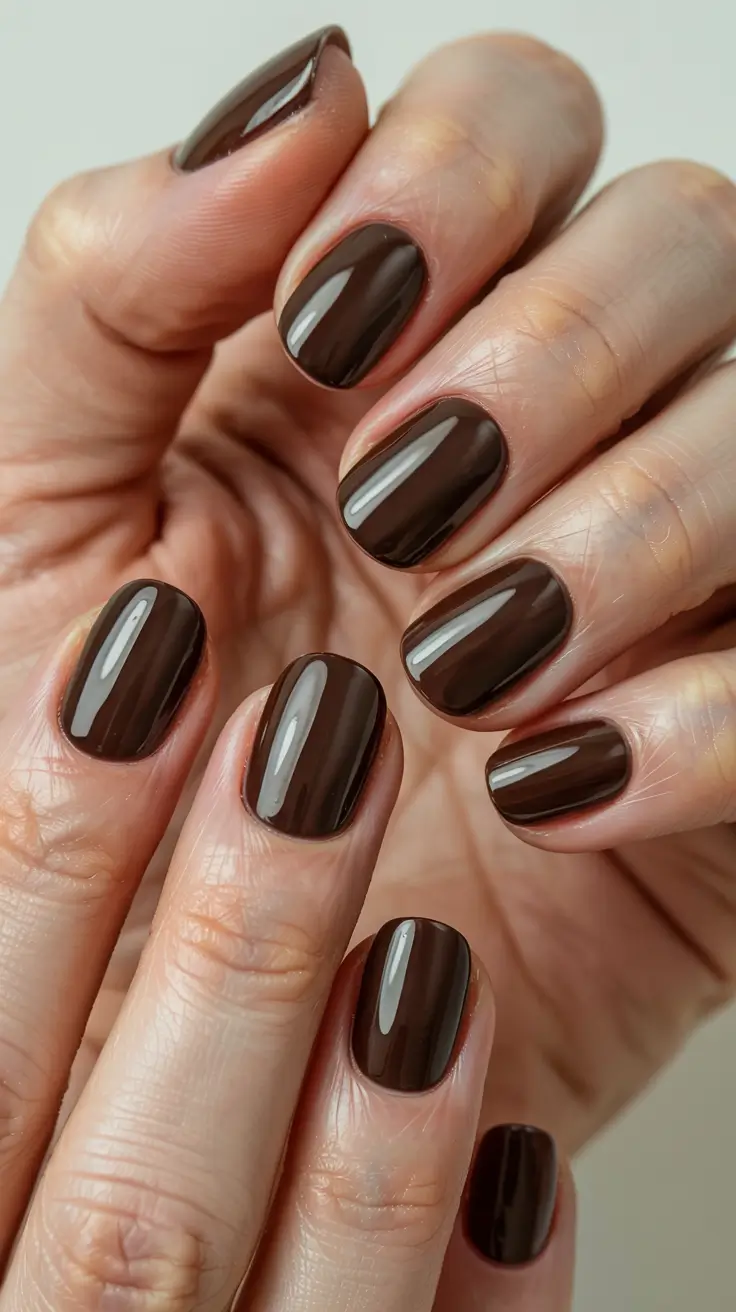 fall colors for nails 2025 Espresso Noir