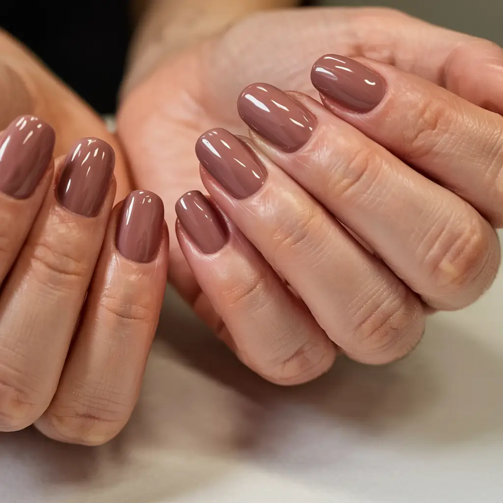 fall colors for nails 2025 Clay Nude Serenity