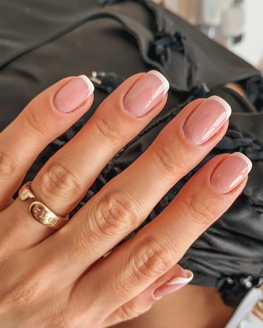 fall french tip nails 2025 Everyday Parisian Chic