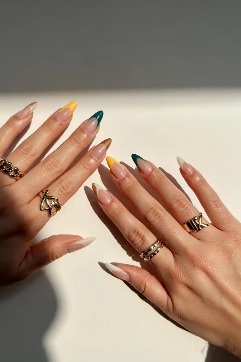 fall french tip nails 2025 Autumn Spectrum