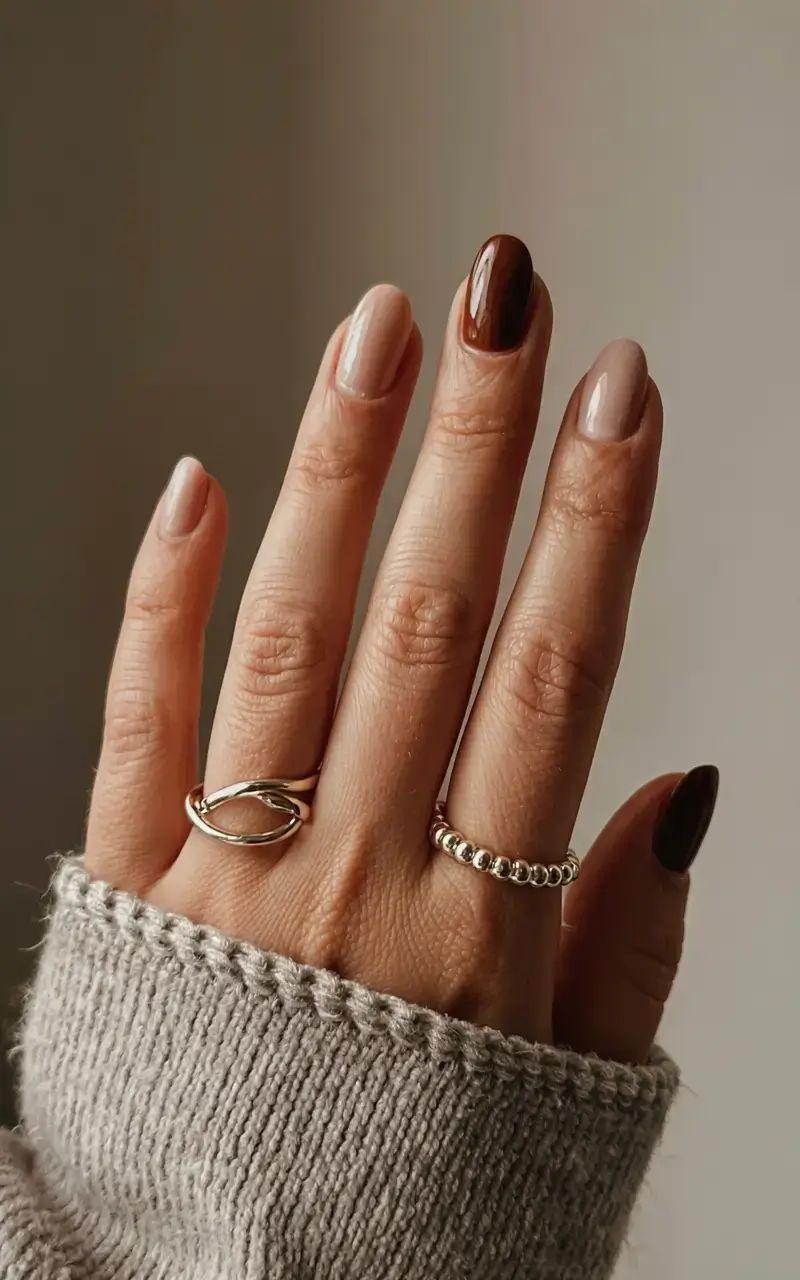 fall gel nails designs 2025 Warm Neutrals With a Deep Twist