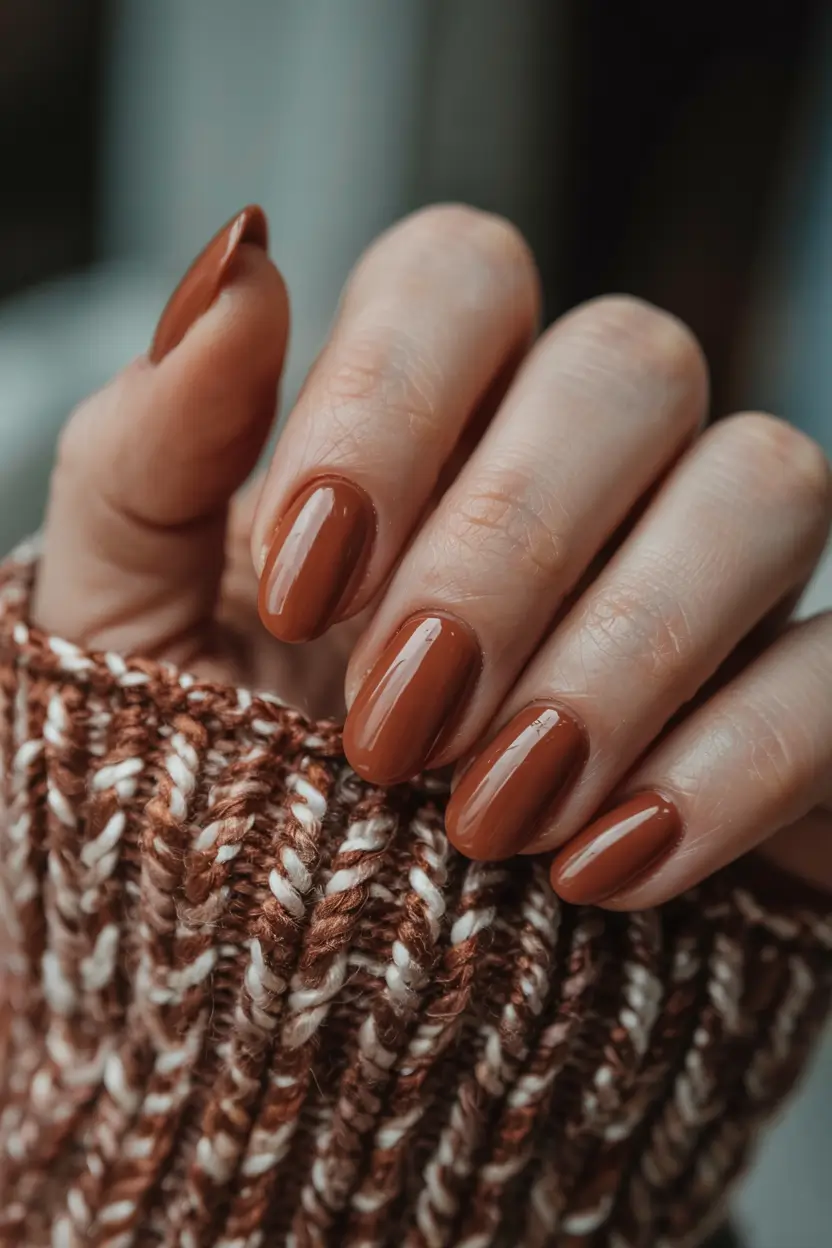 fall manicure 2025 Autumn Clay Chic