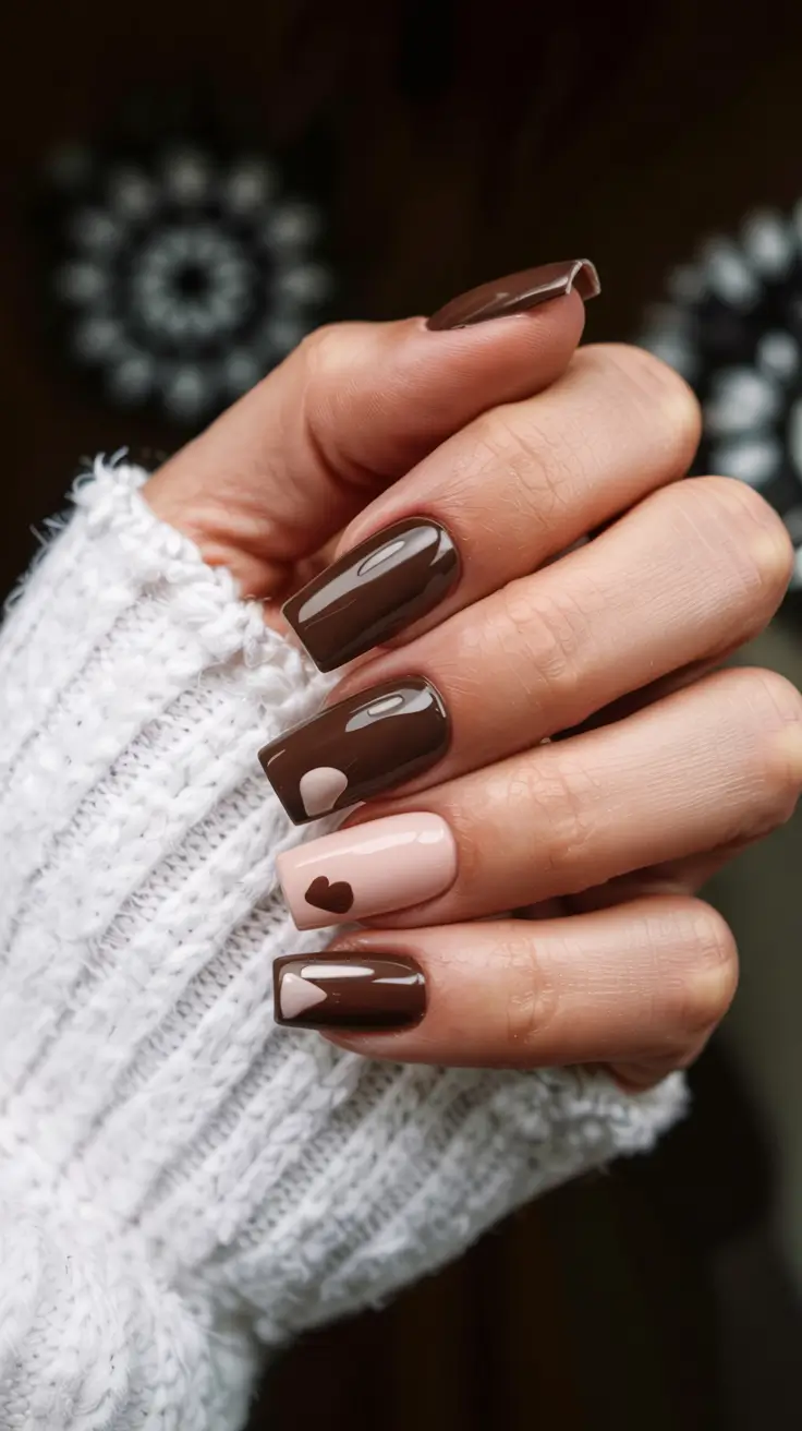 fall manicure 2025 Sweet Cocoa Accents