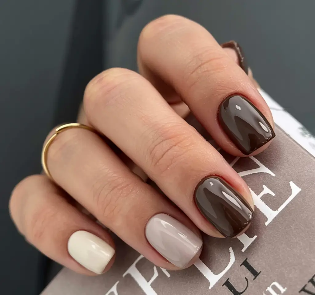 fall manicure 2025 Neutral Truffle Harmony