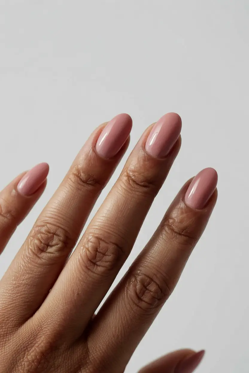 fall nail colors for brown skin 2025 Blush-Toned Softness