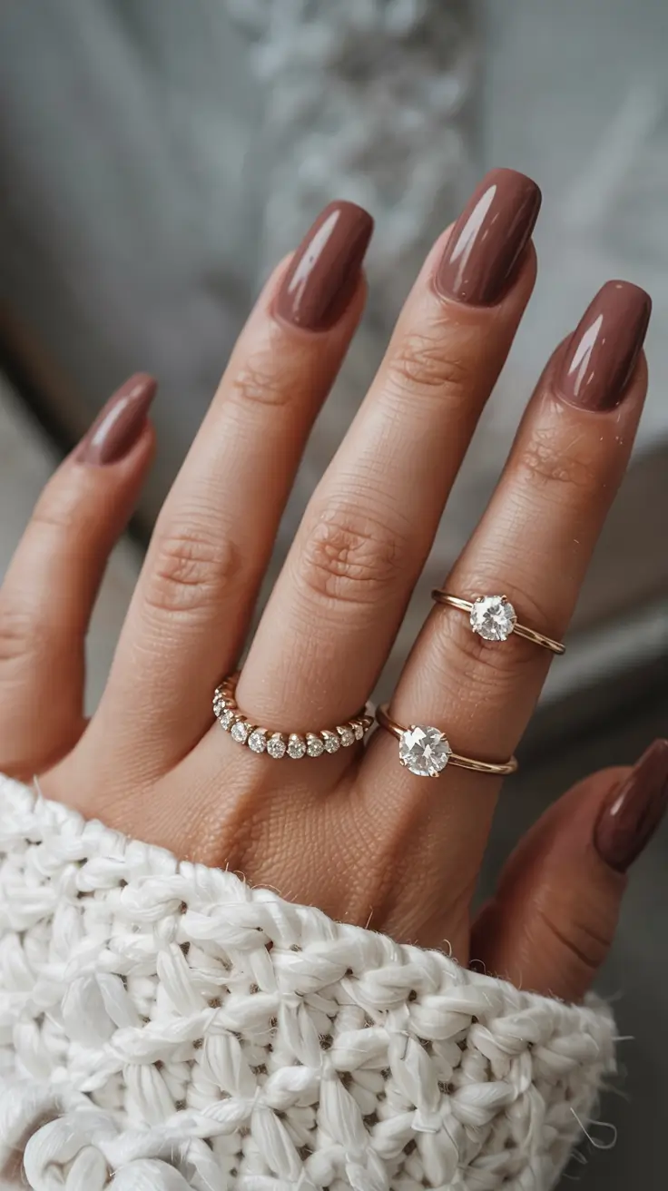 fall nail colors for brown skin 2025 Rich Cocoa Sophistication