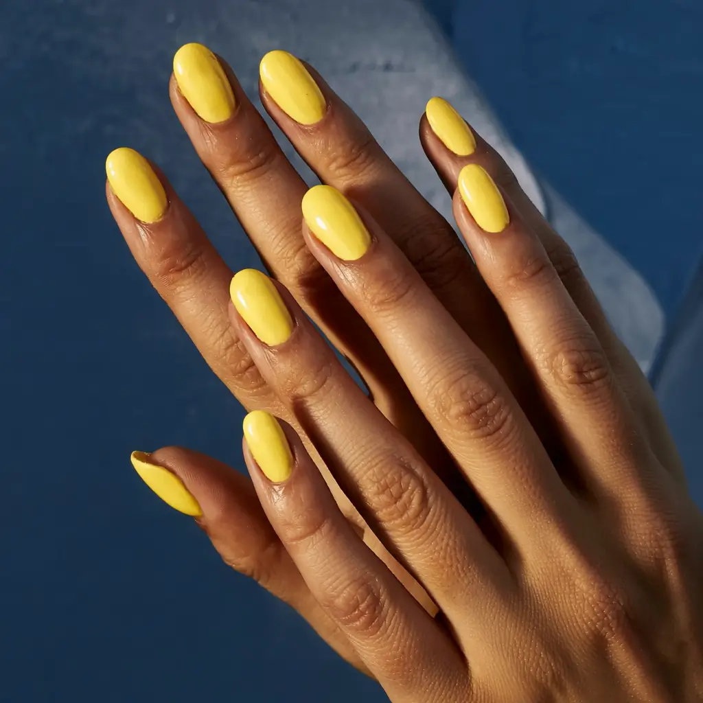 fall nail colors for dark skin 2025 Golden Glow Energy