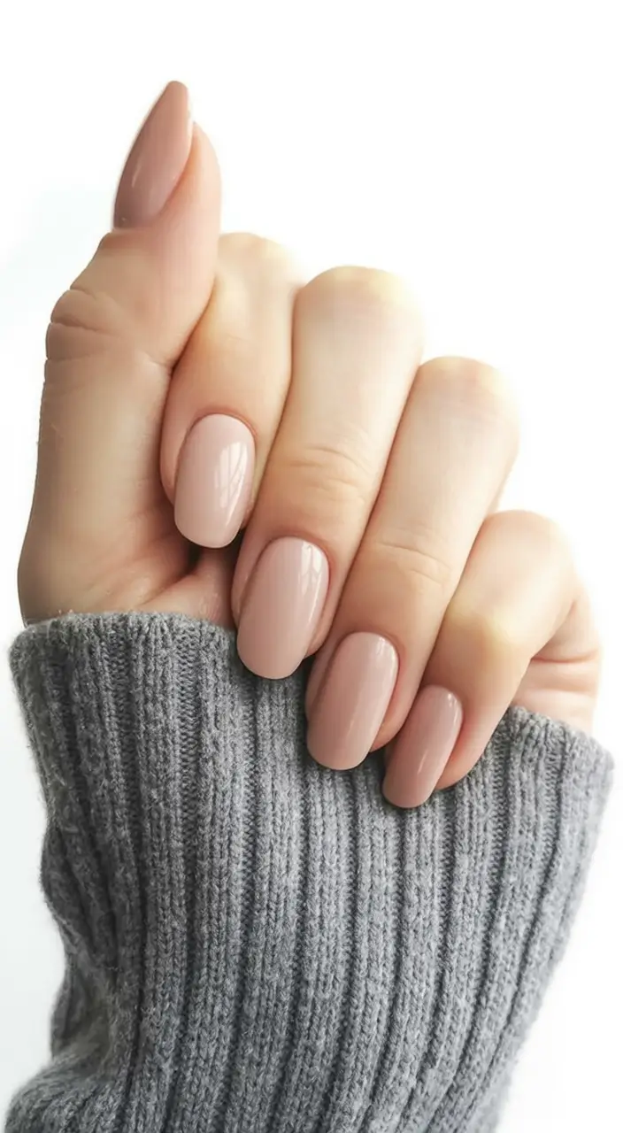 fall nail colors for fair skin 2025 Muted Cashmere Beige