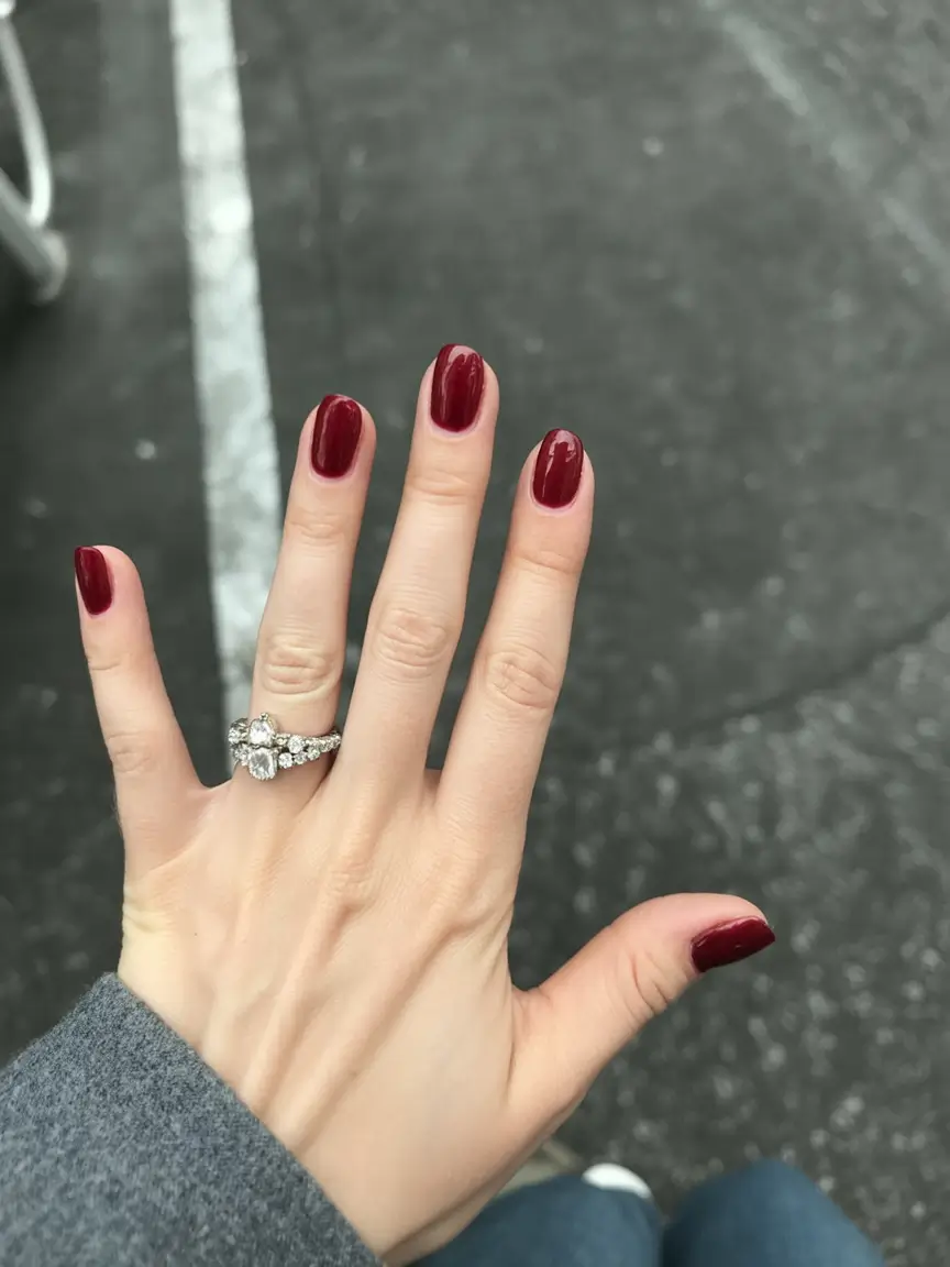 fall nail colors for fair skin 2025 Classic Crimson Elegance