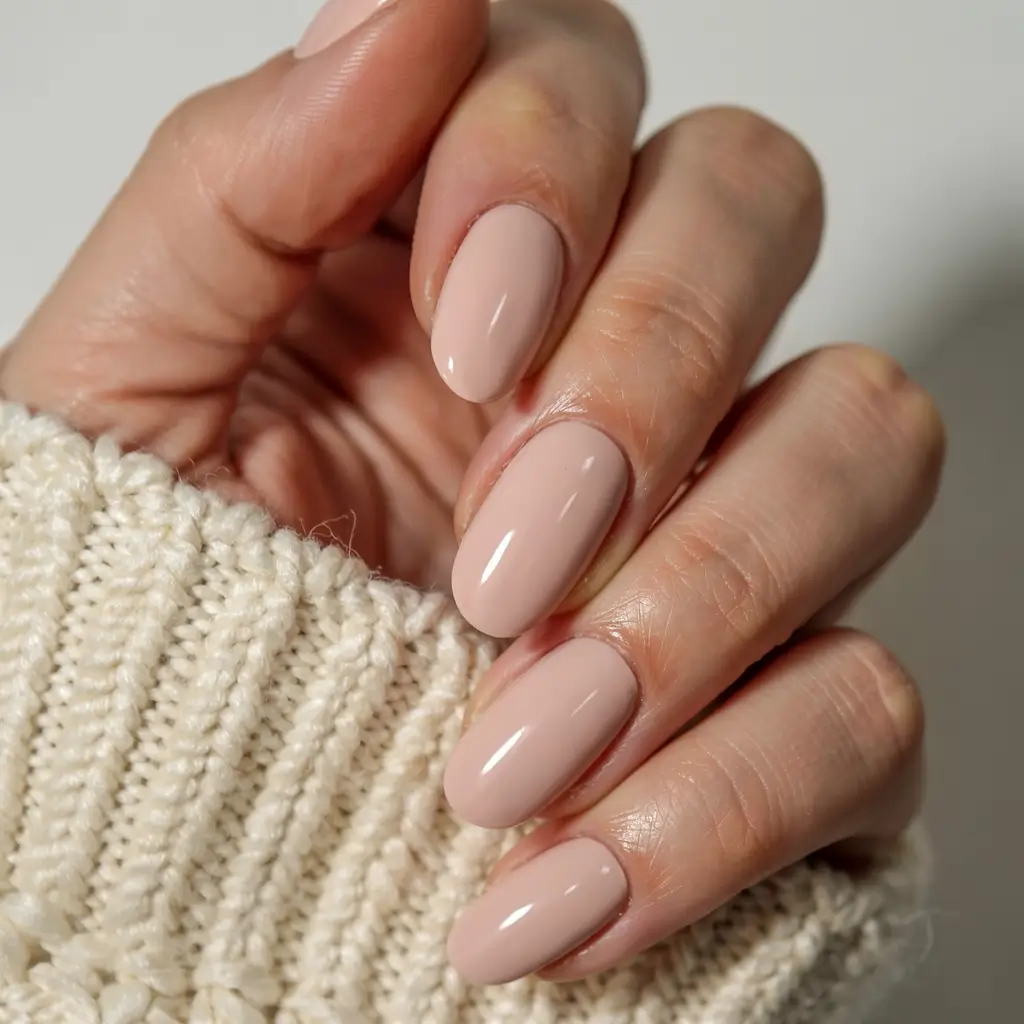fall nail colors for medium skin 2025 Blush Almond Cream