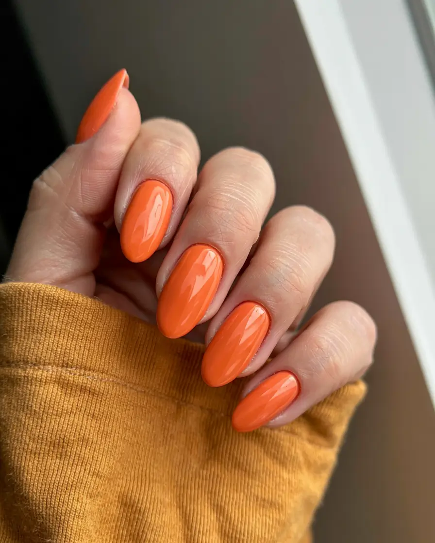 fall nail colors for medium skin 2025 Pumpkin Spice Energy