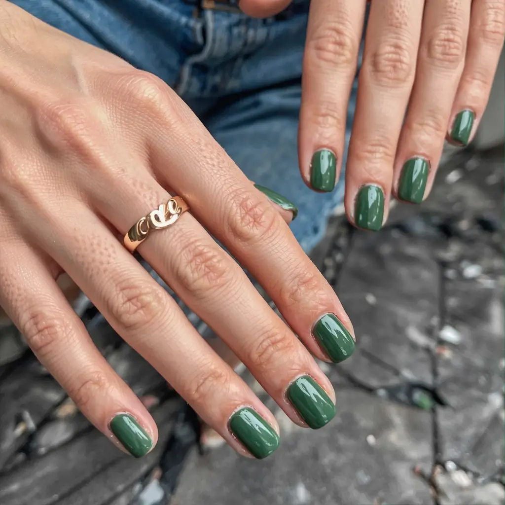 fall nail colors for medium skin 2025 Forest Core