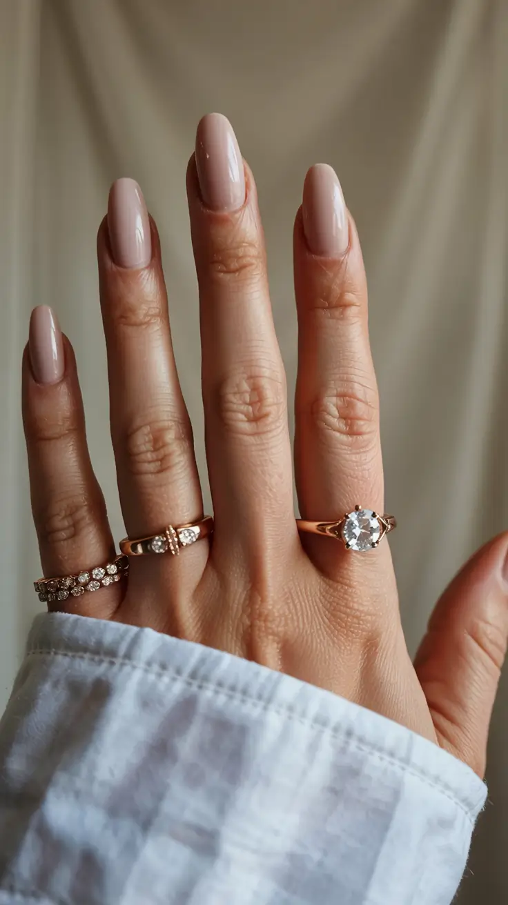 fall nail colors for medium skin 2025 Rose Quartz Sheen